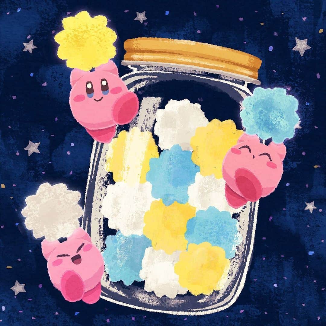 あらもんさんのインスタグラム写真 あらもんinstagram カービィカフェキャンディー 3種類のあめちゃんが出ましたね かわいいね 嬉しいね お菓子のグッズもっと増えるといいなぁ カービィ 星のカービィ イラスト イラストグラム 任天堂 Kirby