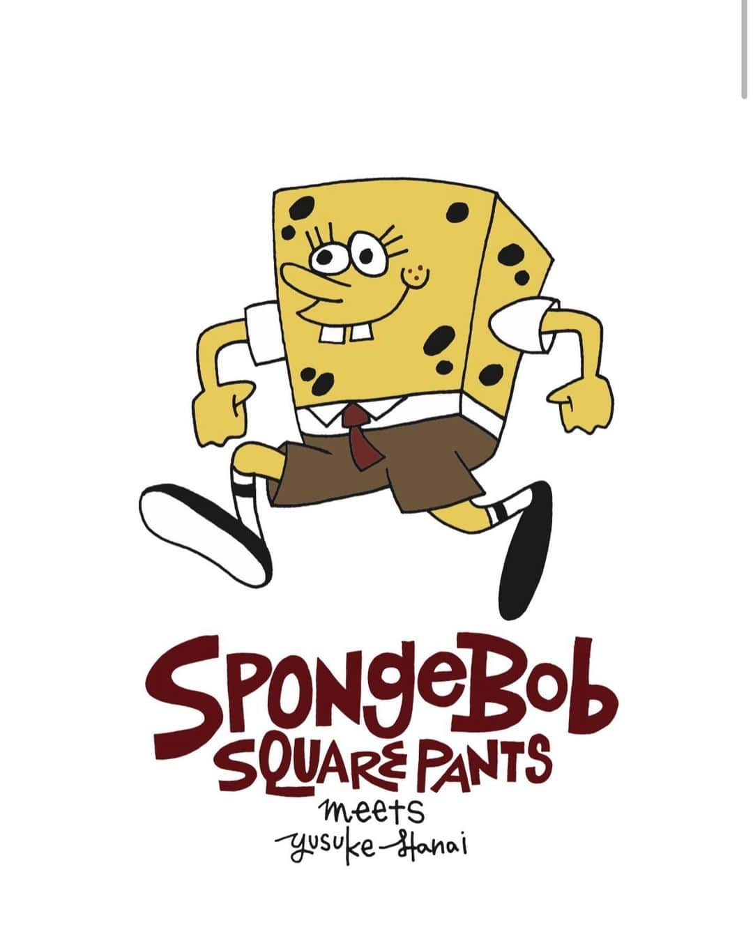 花井祐介のインスタグラム：「So happy to work with SpongeBob Square Pants!  SpongeBobとコラボしました！ 子供用も沢山あります！ 予約ページをプロフィールのリンクに載せてありますのでよろしくお願いします。 ________________________ SpongeBob × Yusuke Hanai アメリカのカウンターカルチャーの影響を色濃く受け作品を制作している花井祐介と、アメリカを代表するポップアイコンの一つであるスポンジ・ボブとのコラボレーションアイテムがビームスT完全別注コレクションとして登場。 花井氏によって特別に描き起こされたキャラクター達がTシャツをはじめ、＜GREGORY＞・＜NEW ERA＞・＜DICKIES＞・＜NALGENE BOTTLE＞と様々なブランドアイテムに落とし込まれたスペシャルなサマーコレクションです。 キッズサイズも展開し、子供から大人まで幅広い層にスポンジ・ボブの世界観を楽しんでいただける内容に仕上がりました。 6月10日（金）12時半よりビームス公式オンラインショップにて先行予約がスタート。 7月14日(木)より「ビームスT 原宿」にて発売を記念したPOP UPイベントを開催します!   @beams_official @beams_t @spongebob @hanaiyusuke @neweracap @dickies @gregorypacks @nalgene #beams #beamst #spongebob #yusukehanai #newera #dickies #gregory #nalgene #スポンジボブ」