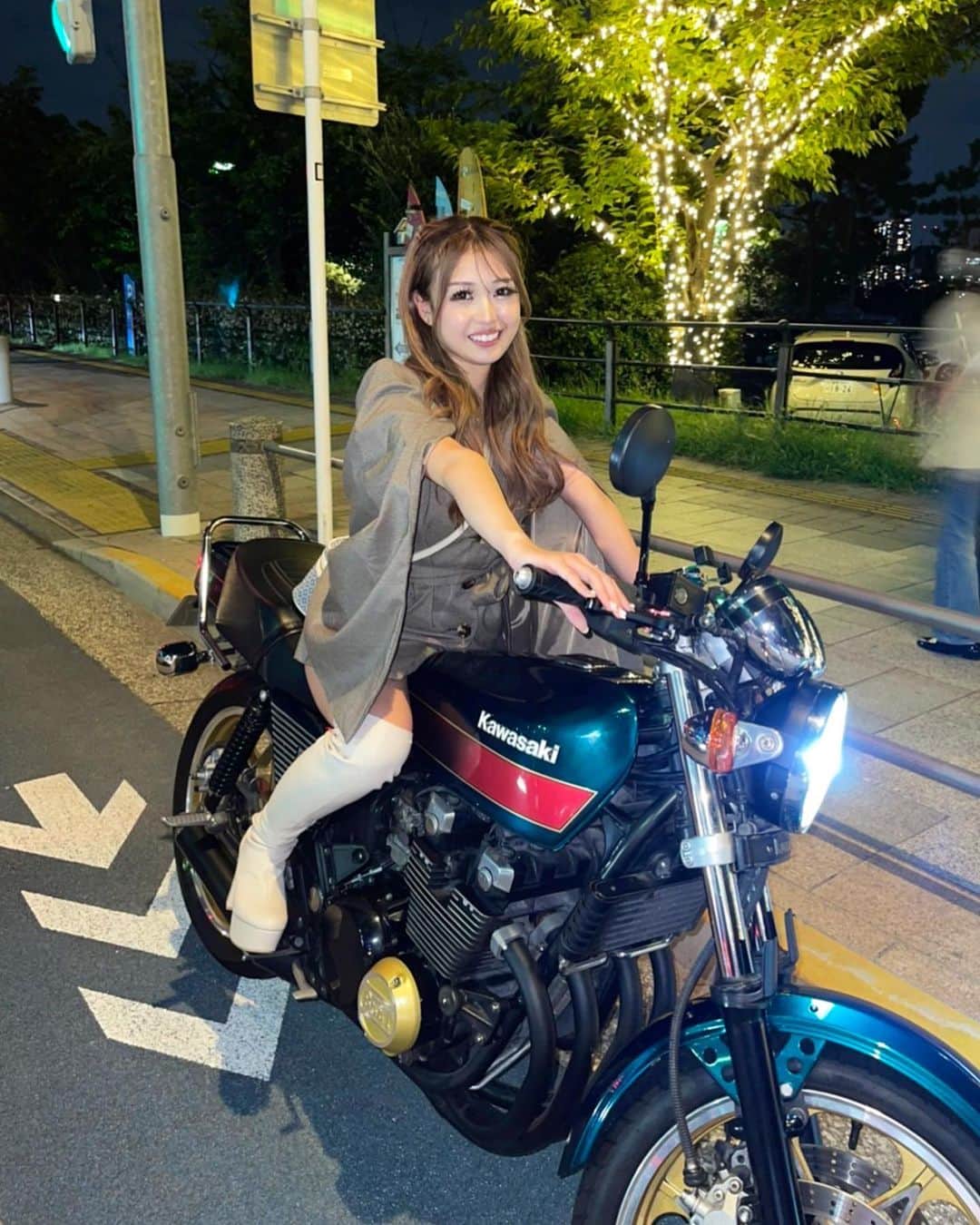 雨宮由乙花のインスタグラム：「バイク女子どお！🏍💗  #egg #eggモデル #バイク女子」