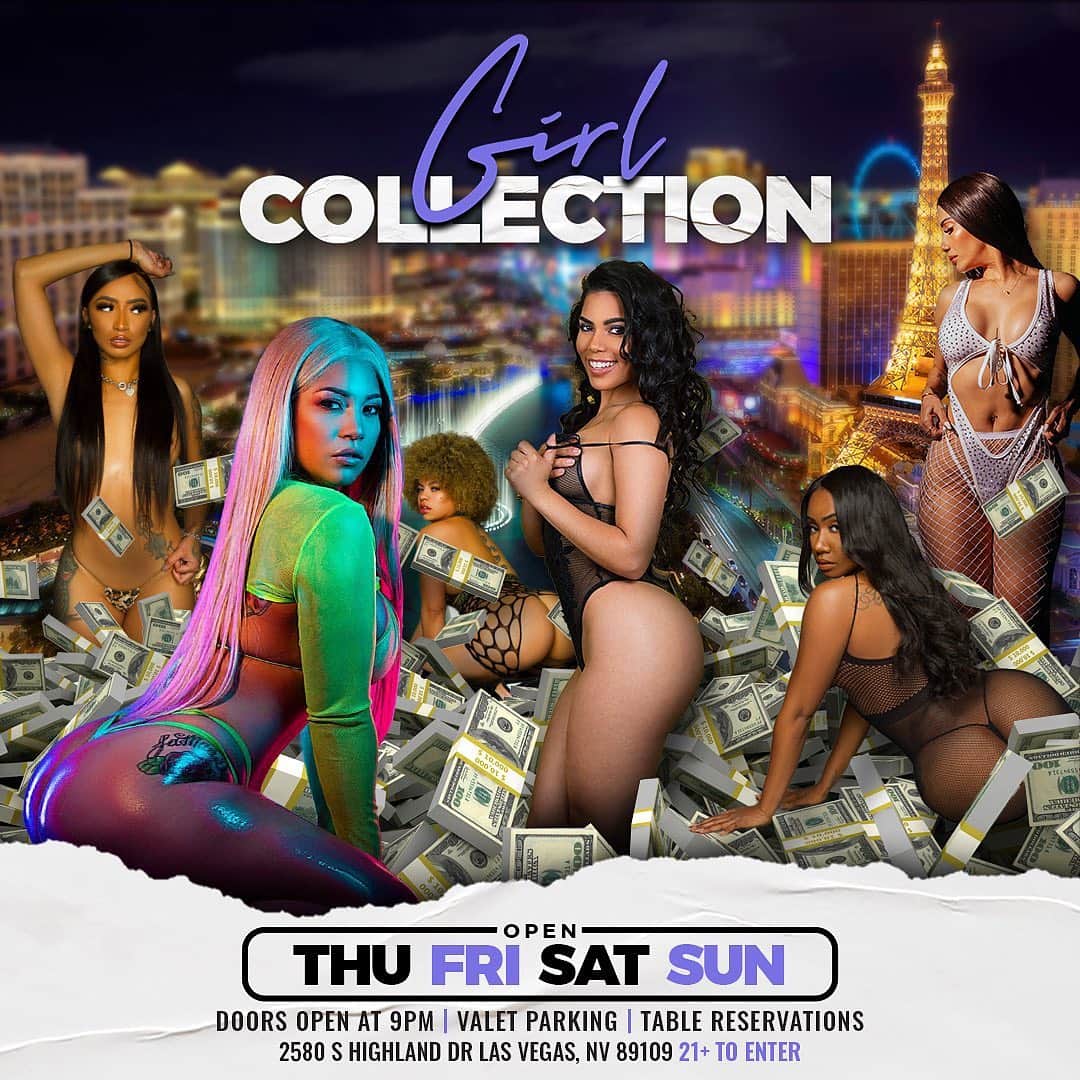 フロイド・メイウェザー・ジュニアのインスタグラム：「GIRL COLLECTION is the place to be tonight  and every night all weekend long!!!   DOOR OPENS @ 9:00pm   Must be 21 to enter   Come party at the best luxurious venue in Las Vegas "Girl Collection"  GIRL COLLECTION 2580 S Highland Dr. Las Vegas, NV 89109 1-(844)-447-5758  #GirlCollection」