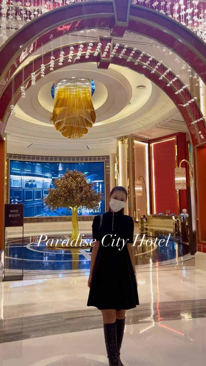 Yuukachiさんのインスタグラム動画 Yuukachiinstagram 韓国 人気ホテル Paradise City Hotel カジノもプールもspaもサウナもフィットネスも Shoppingmallもレストランもあって 1日ここのホテルで楽しめるの ずっと泊まって見たかった所で