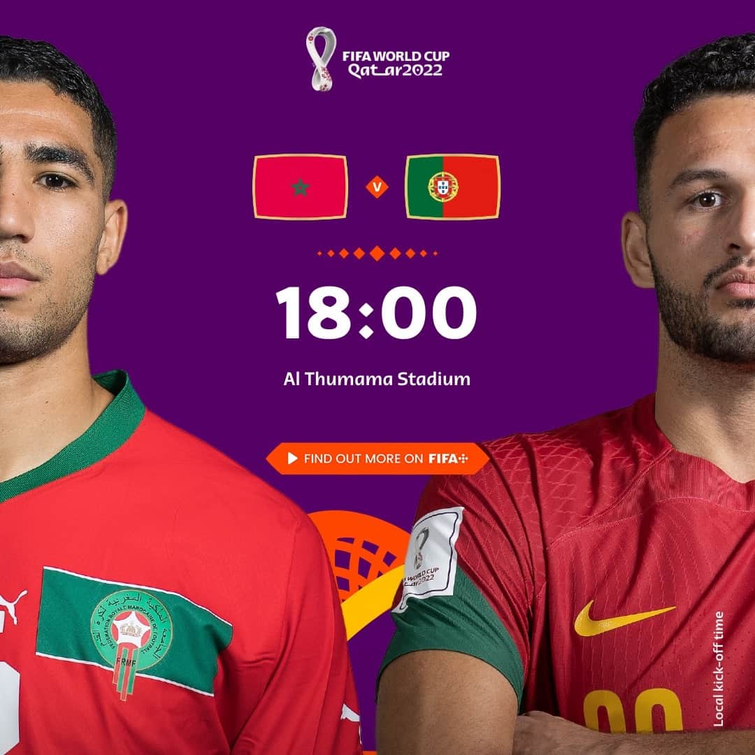 FIFAワールドカップのインスタグラム：「Portugal meets Morocco 🍿   The Quarter-Finals are set 🤝   #FIFAWorldCup #Qatar2022」
