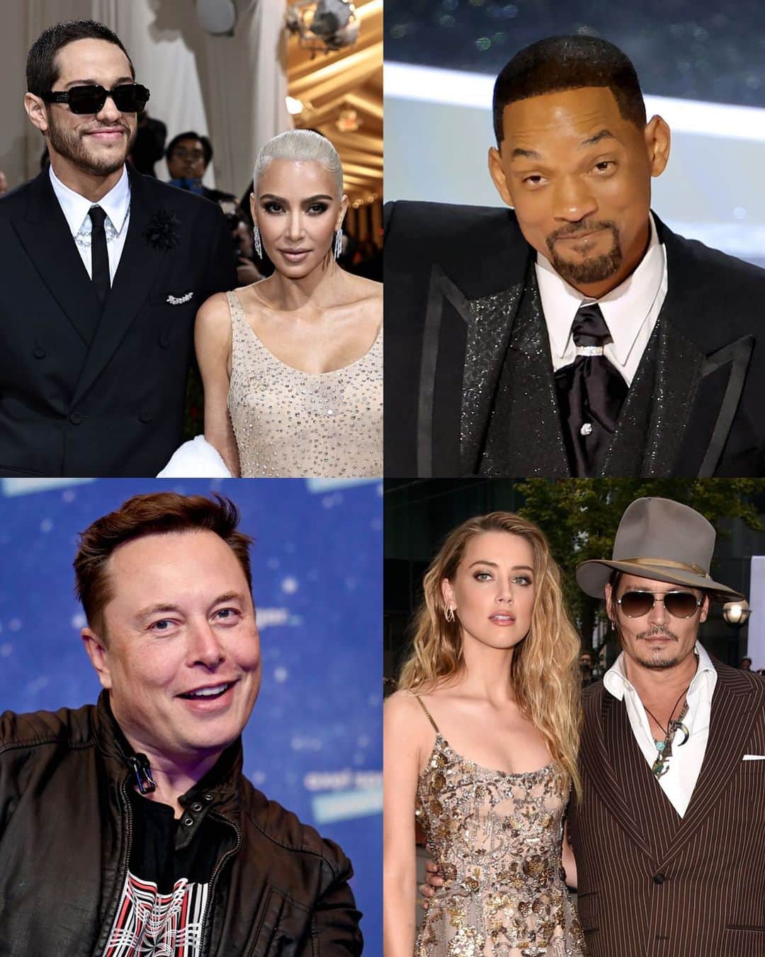 Just Jaredのインスタグラム：「A new report reveals the most Googled celebrities of 2022. Tap this picture in the LINK IN BIO to see the Top 15 ranking. #Google #PeteDavidson #KimKardashian #WillSmith #ElonMusk #AmberHeard #JohnnyDepp Photos: Getty」