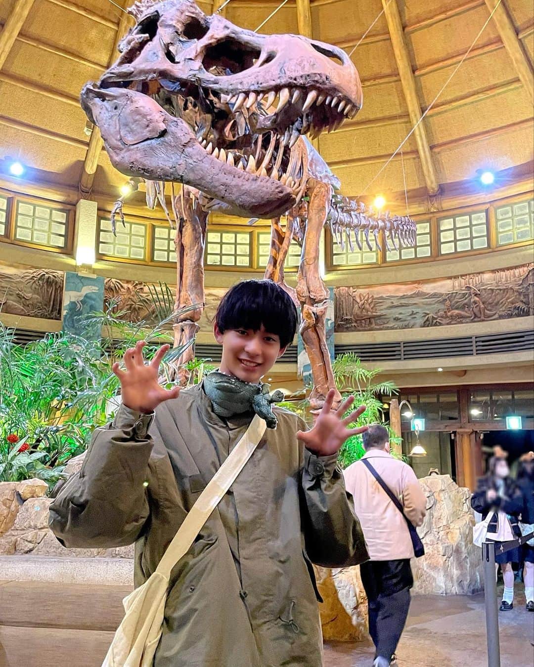 松井大奈のインスタグラム：「🦖🦖🦖   #恐竜 #ダイナソー#dinosaur」