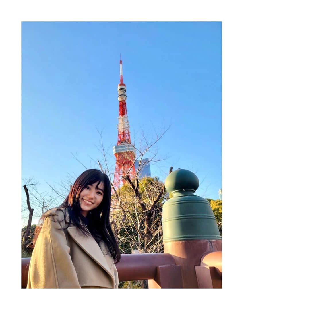 大島璃音のインスタグラム：「🗼💙  #東京タワー #増上寺」