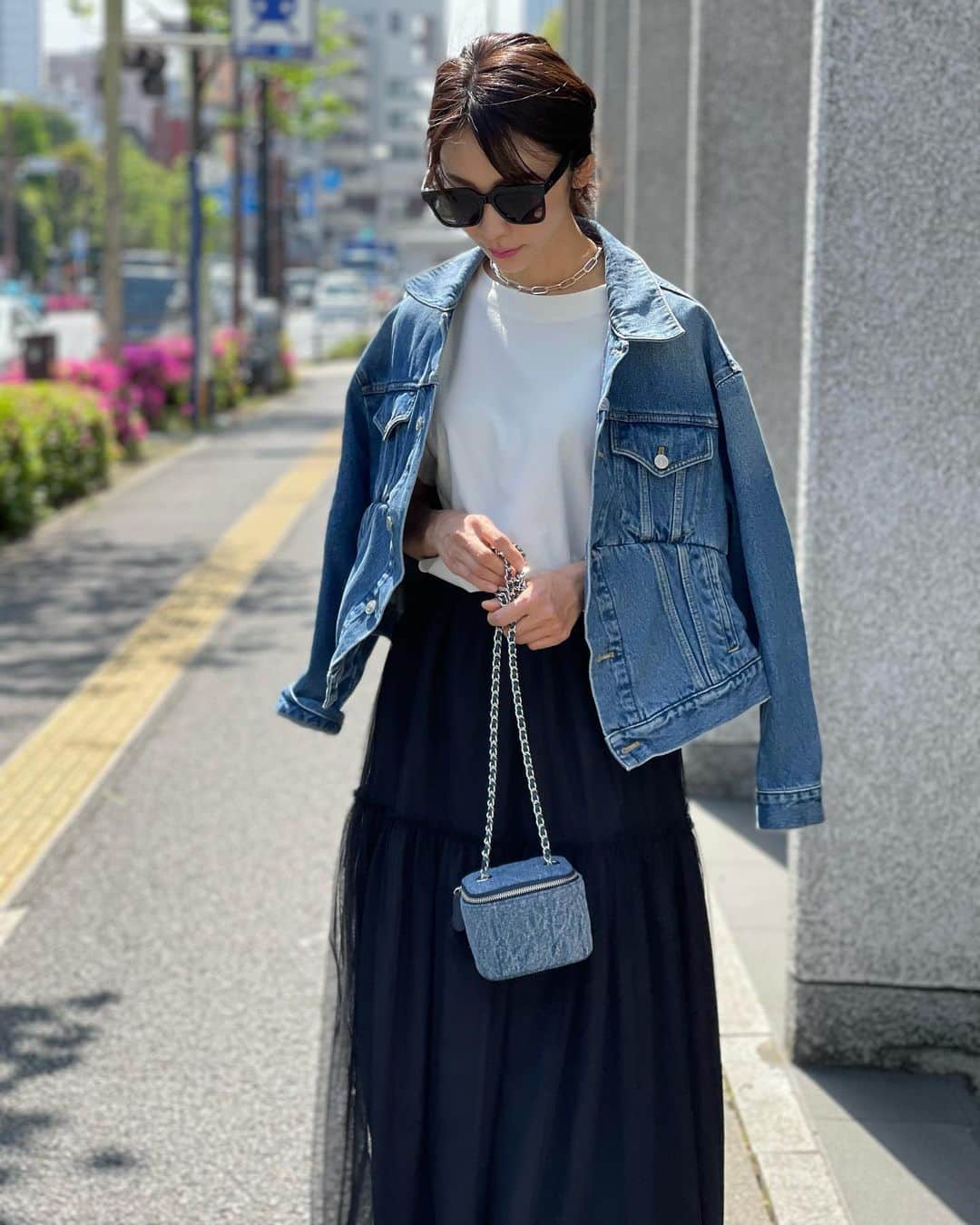 木本泉さんのインスタグラム写真 - (木本泉Instagram)「- 久々にチュールスカートが履きたくなって作ったよ💙 かなーり贅沢にチュール ...